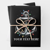 Personalized Christmas Lights Boating Sailing Inpakpapier Vel (In situ)