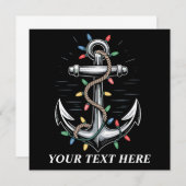 Personalized Christmas Lights Boating Sailing  Kaart (Voorkant / Achterkant)