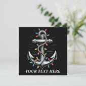 Personalized Christmas Lights Boating Sailing  Kaart (Staand voorkant)