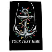 Personalized Christmas Lights Boating Sailing  Medium Cadeauzakje (Voorkant)