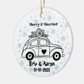 Personalized Christmas Married Ornament, Custom  Keramisch Ornament (Links)