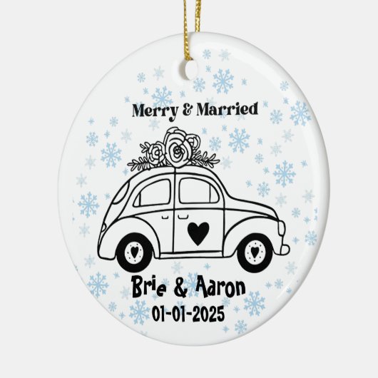 Personalized Christmas Married Ornament, Custom  Keramisch Ornament (Links)