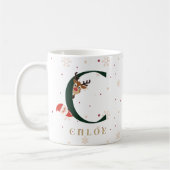 Personalized Christmas Monogram C Mug Koffiemok (Links)