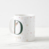 Personalized Christmas Monogram D Mug Koffiemok (Voorkant links)