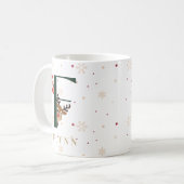 Personalized Christmas Monogram F Mug Koffiemok (Voorkant links)
