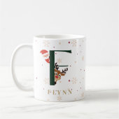 Personalized Christmas Monogram F Mug Koffiemok (Links)