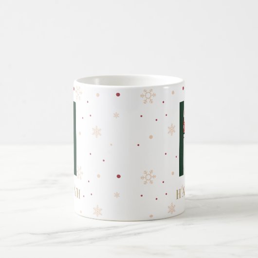 Personalized Christmas Monogram H Mug Koffiemok (Center)