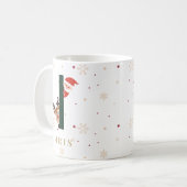 Personalized Christmas Monogram I Mug Koffiemok (Voorkant links)