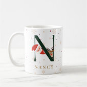 Personalized Christmas Monogram N Mug Koffiemok (Links)