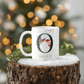 Personalized Christmas Monogram O Mug Koffiemok