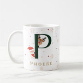 Personalized Christmas Monogram P Mug Koffiemok (Links)