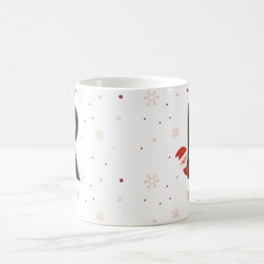 Personalized Christmas Monogram R Mug Koffiemok (Center)