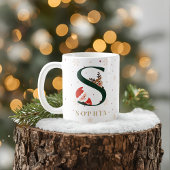 Personalized Christmas Monogram S Mug Koffiemok