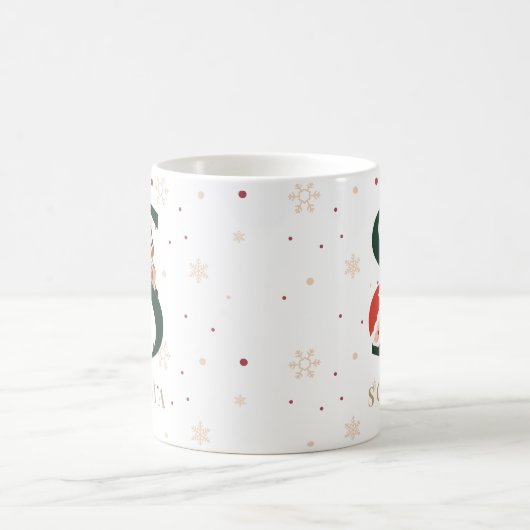Personalized Christmas Monogram S Mug Koffiemok (Center)