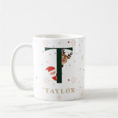 Personalized Christmas Monogram T Mug Koffiemok (Links)