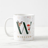 Personalized Christmas Monogram W Mug Koffiemok (Links)