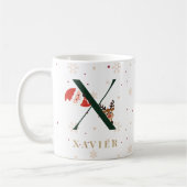 Personalized Christmas Monogram X Mug Koffiemok (Links)