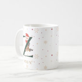 Personalized Christmas Monogram Z Mug Koffiemok (Voorkant links)
