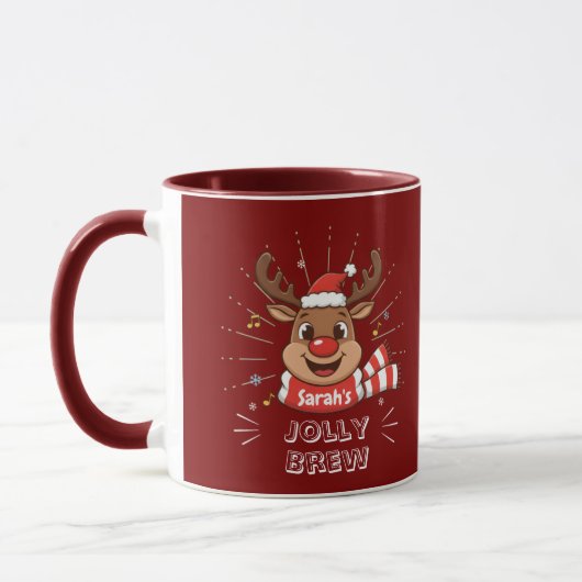 Personalized Christmas Mug | Custom Name Holiday Mok (Links)