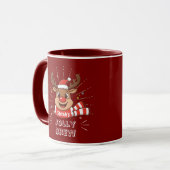 Personalized Christmas Mug | Custom Name Holiday  Mok (Voorkant links)