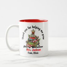 Personalized Christmas Mug for Teacher