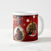 Personalized Christmas Mug Merry Christmas Photo Grote Koffiekop (Voorkant rechts)