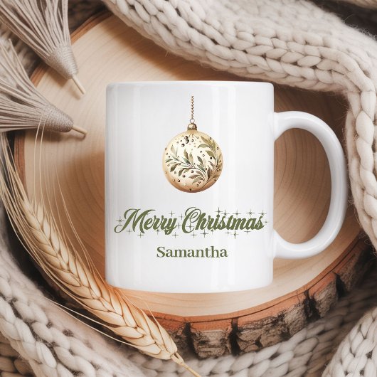 Personalized Christmas Mug Nordic Script Name Koffiemok