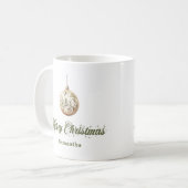 Personalized Christmas Mug Nordic Script Name Koffiemok (Voorkant links)