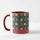 Personalized Christmas Mug with Oranges and Holly Mok (Links)