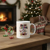 Personalized  christmas mugs red simple modern  grote koffiekop