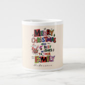 Personalized  christmas mugs red simple modern  grote koffiekop (Voorkant)