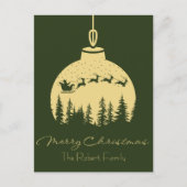 Personalized Christmas ornaments design post card Feestdagenkaart (Voorkant)