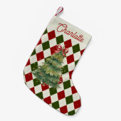 Personalized Christmas Pattern Design Kleine Kerstsok (Voorkant (Hangend))