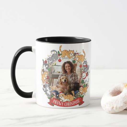 Personalized Christmas Pet Mug Mok (Met donut)