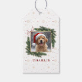 Personalized Christmas Pet Photo – Holiday  Cadeaulabel (Voorkant)