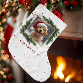 Personalized Christmas Pet Photo – Holiday Grote Kerstsok