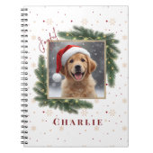 Personalized Christmas Pet Photo – Holiday  Notitieboek (Voorkant)