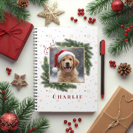 Personalized Christmas Pet Photo – Holiday  Notitieboek