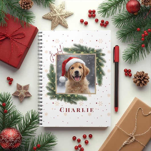 Personalized Christmas Pet Photo – Holiday  Notitieboek