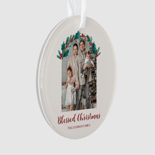 Personalized Christmas Photo Acrylic Ornament (voorkant)