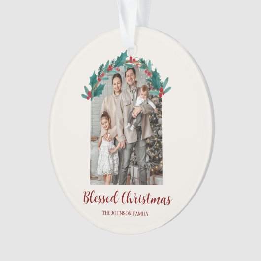 Personalized Christmas Photo Acrylic Ornament (voorkant)