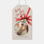 Personalized Christmas Photo Cadeaulabel (Voorkant)
