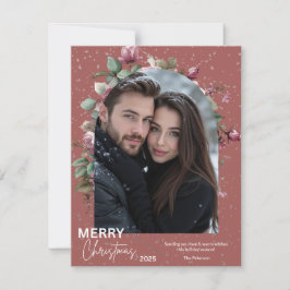 Personalized Christmas Photo Card - Holiday  Bedankkaart