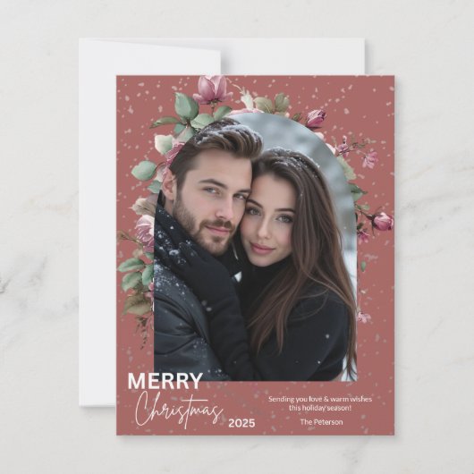 Personalized Christmas Photo Card - Holiday Bedankkaart (Voorkant)