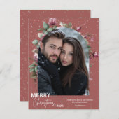Personalized Christmas Photo Card - Holiday Bedankkaart (Voorkant / Achterkant)
