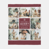 Personalized Christmas Photo Collage  Fleece Deken (Voorkant)