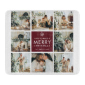 Personalized Christmas Photo Collage Snijplank (Voorkant)