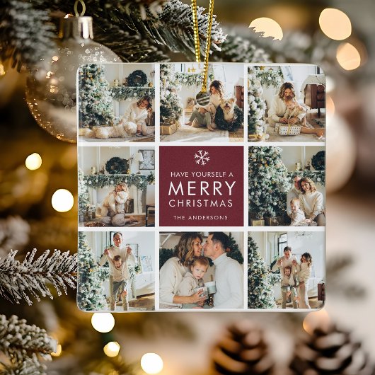 Personalized Christmas Photo Keramisch Ornament