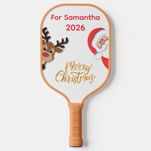 Personalized Christmas Pickleball Paddle 2026 (Voorkant)