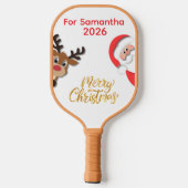 Personalized Christmas Pickleball Paddle 2026 (Achterkant)